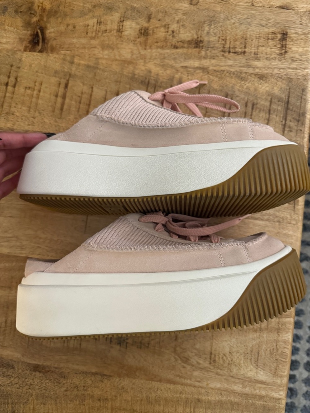 UGG EZ DUZZIT TEACUP ROSE Pink Women's Slip-On Platform Sneakers mules NEW 9.5 - Picture 9 of 10